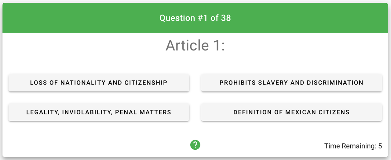 Mexican constitution quiz