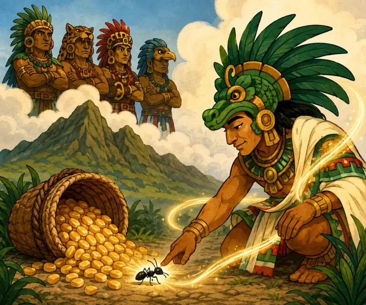 Ilustración de La leyenda del maíz
